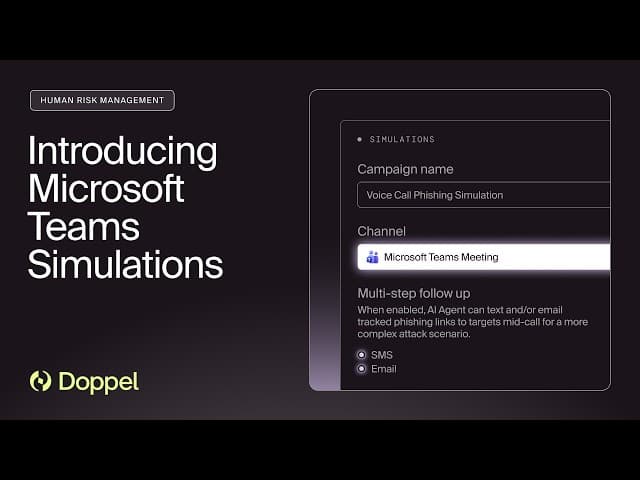 New in Doppel HRM: Microsoft Teams Phishing Simulations