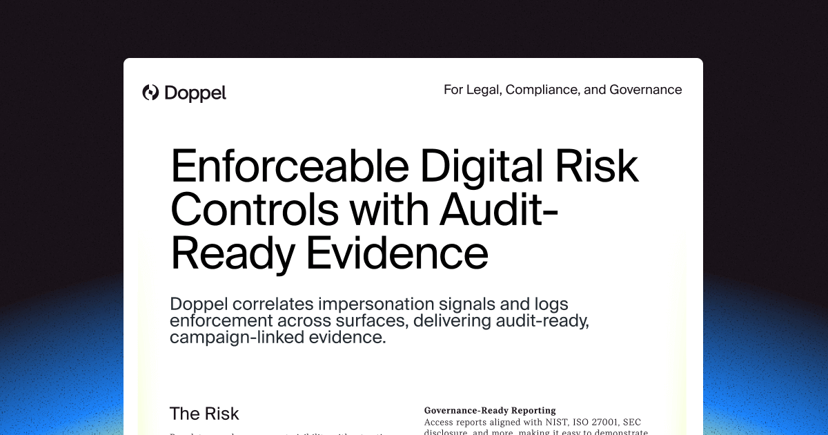 Doppel for Legal, Compliance, and Governance