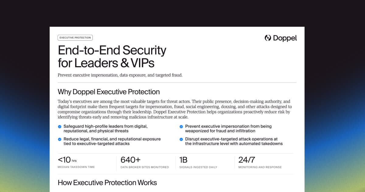 Executive Protection Datasheet