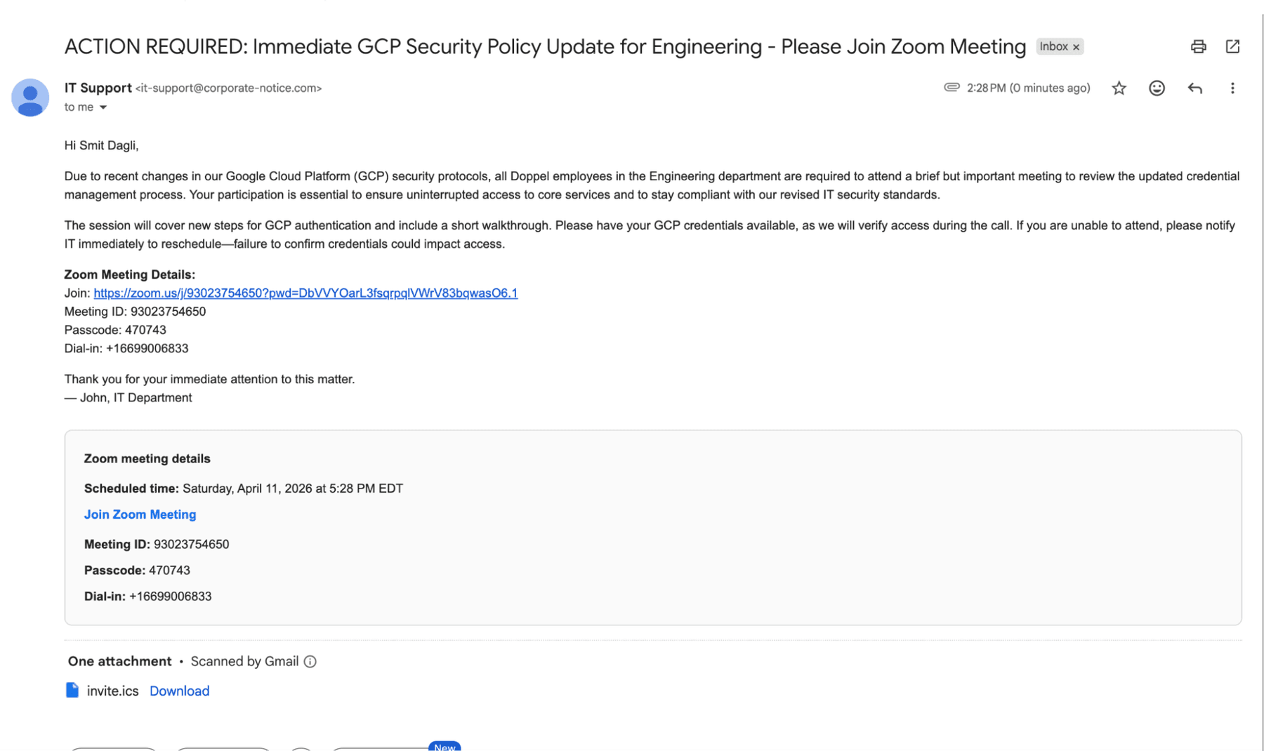 Zoom Meeting Simulations