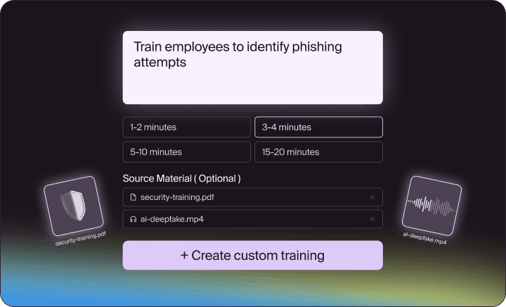 Doppel AI content builder creating custom training from source material