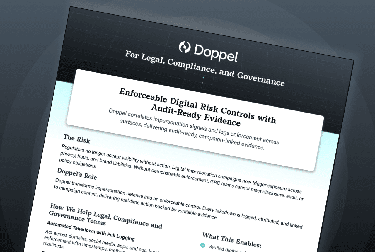 Doppel for Legal, Compliance, and Governance