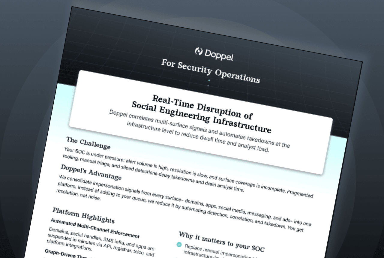 Doppel for Security Operations