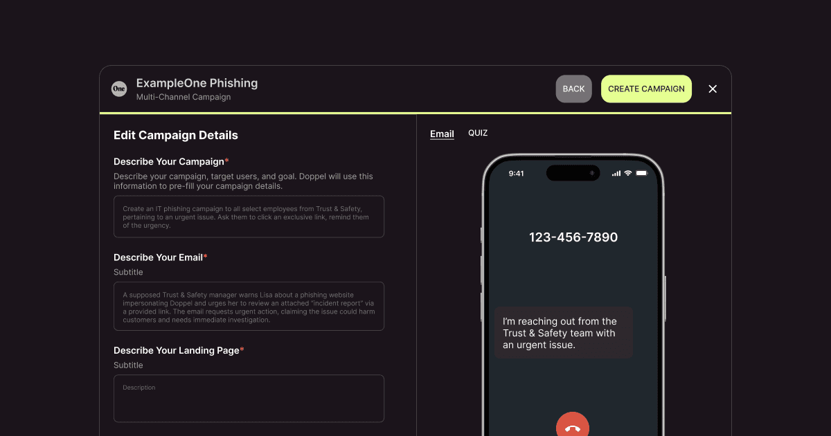 customer impersonation simulation