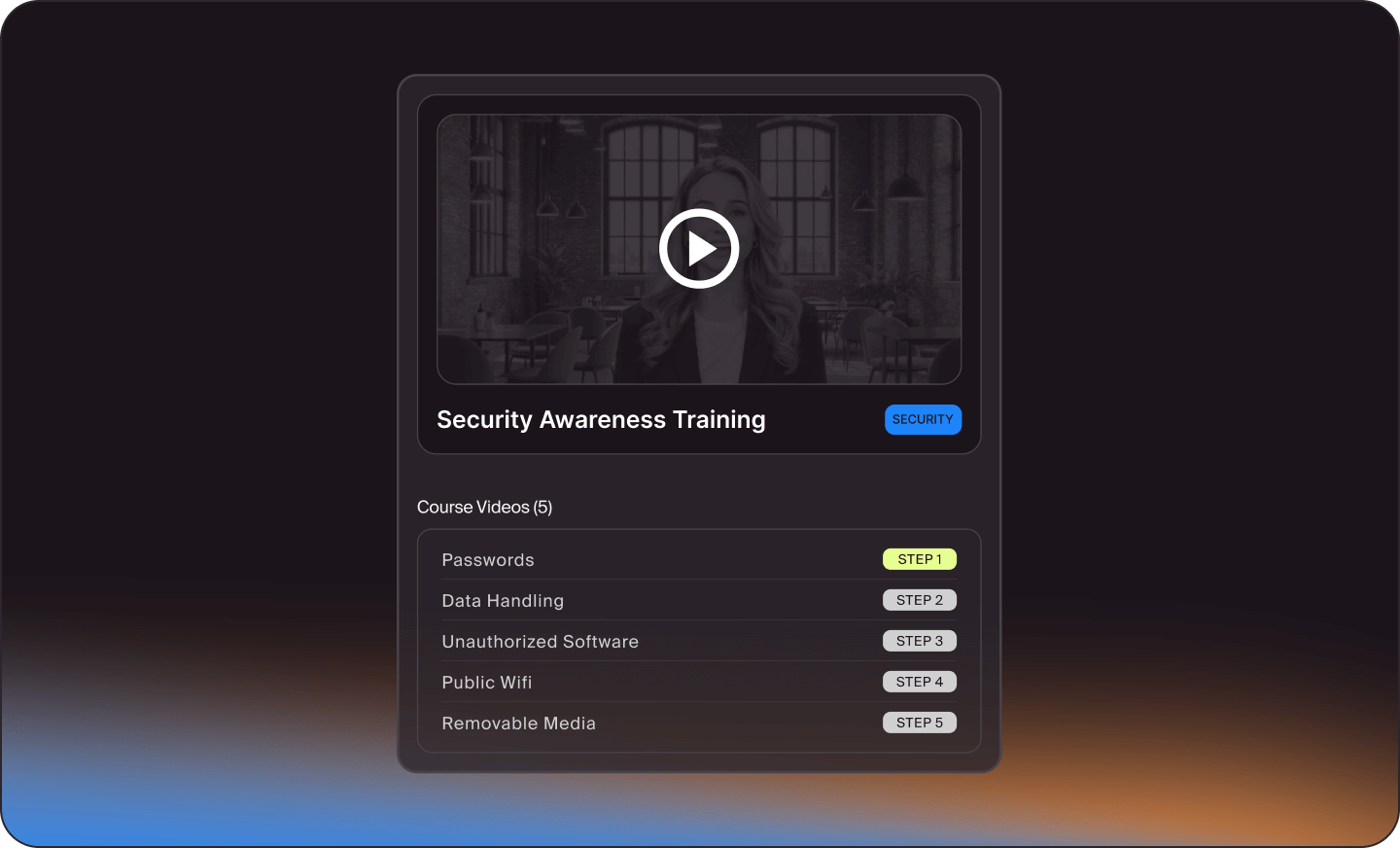 Tailored training flows