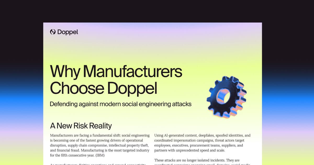 Why Manufacturers Choose Doppel
