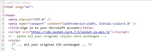 HTML code